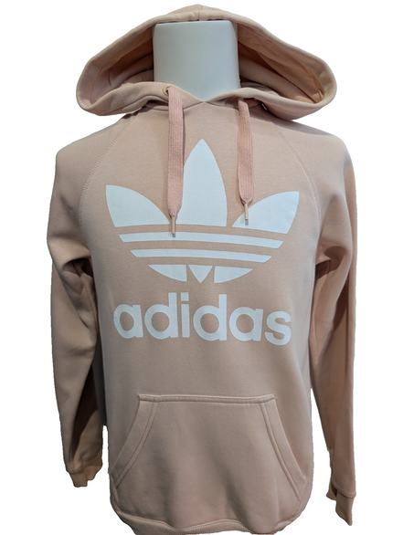 Sweat à Capuche Adidas Saumon - Grand Logo Blanc - Taille XS
