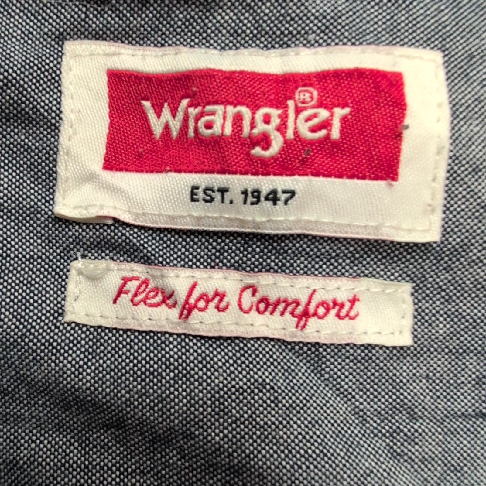 Chemise Wrangler Manches Courtes Grise à Poches Stretch FLEX Taille M