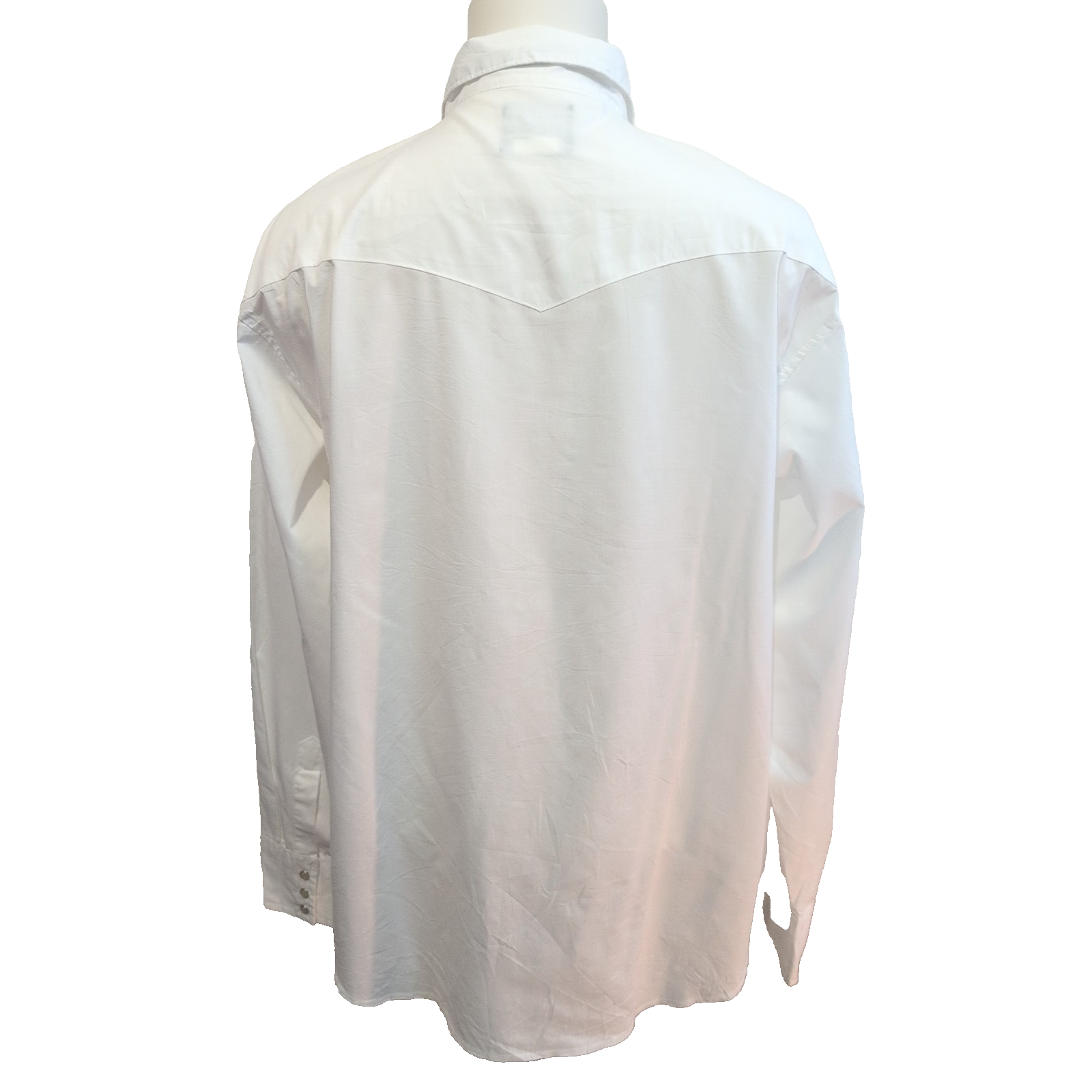 Chemise Wrangler Western Manches Longues Blanche avec Poches Taille XXL
