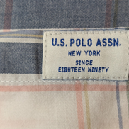 Chemise U.S. Polo ASNN manches courtes à carreaux logo rouge taille XL #252msch