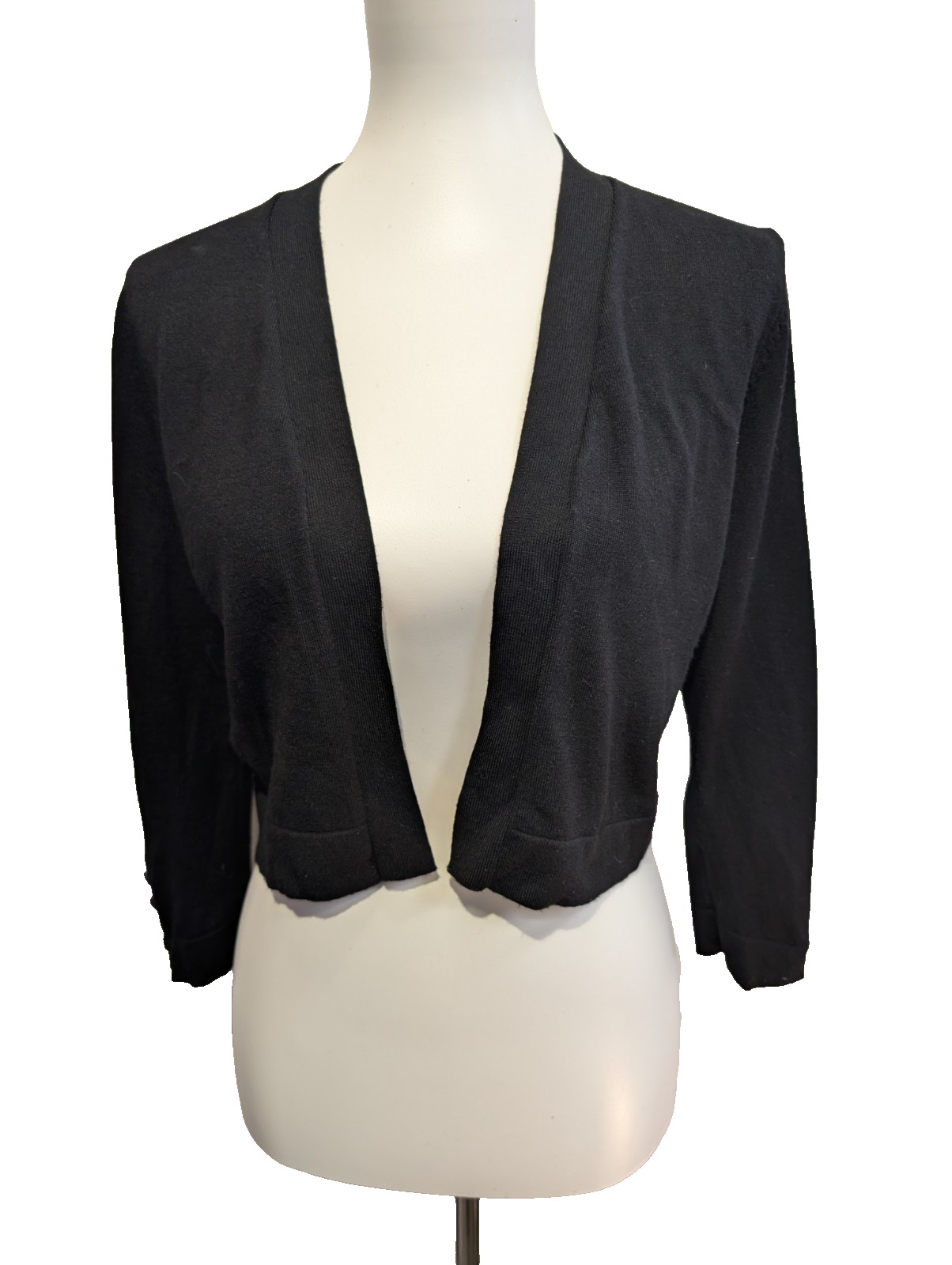 Gilet Court Tommy Hilfiger Femme Noir Rayonne Style Soie Taille S Excellent État