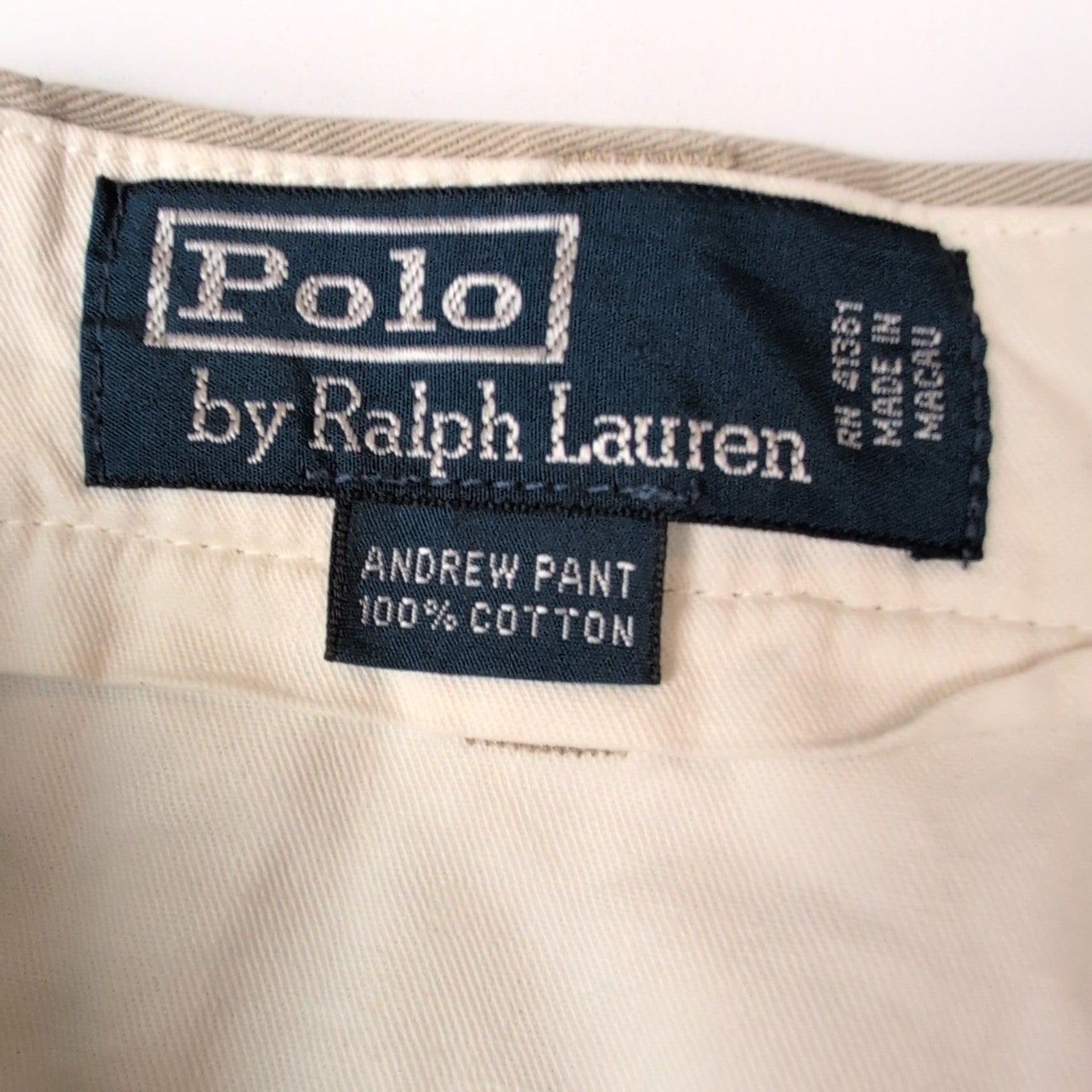 Pantalon chino Polo Ralph Lauren crème taille W35xL32 FR44 #18cr