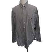 Chemise Ralph Lauren XL Marine Carreaux Shirt Button Down Made Northern Ireland