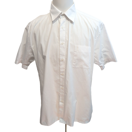 Chemise Yves Saint Laurent XL Blanche Logo Brodé Manches Courtes Poche