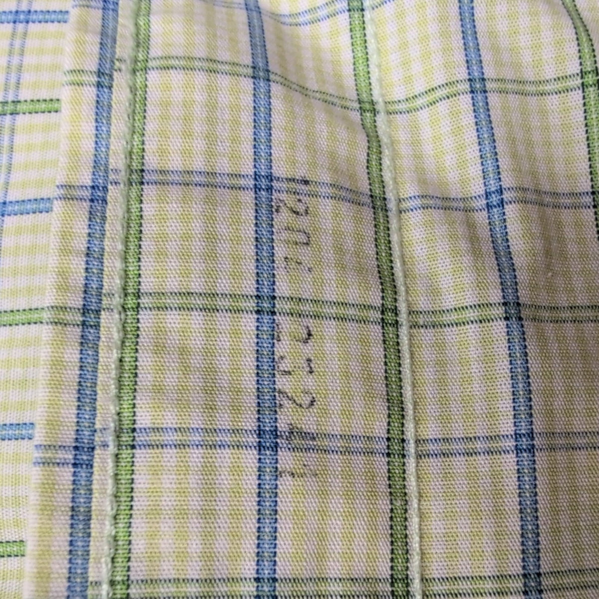 Chemise Brooks Brothers L Vert Bleu Carreaux 100% Coton manches longues