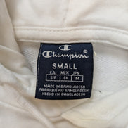 CHAMPION Sweat à Capuche Homme S Blanc Logo Drapeau Américain Hoodie Sport