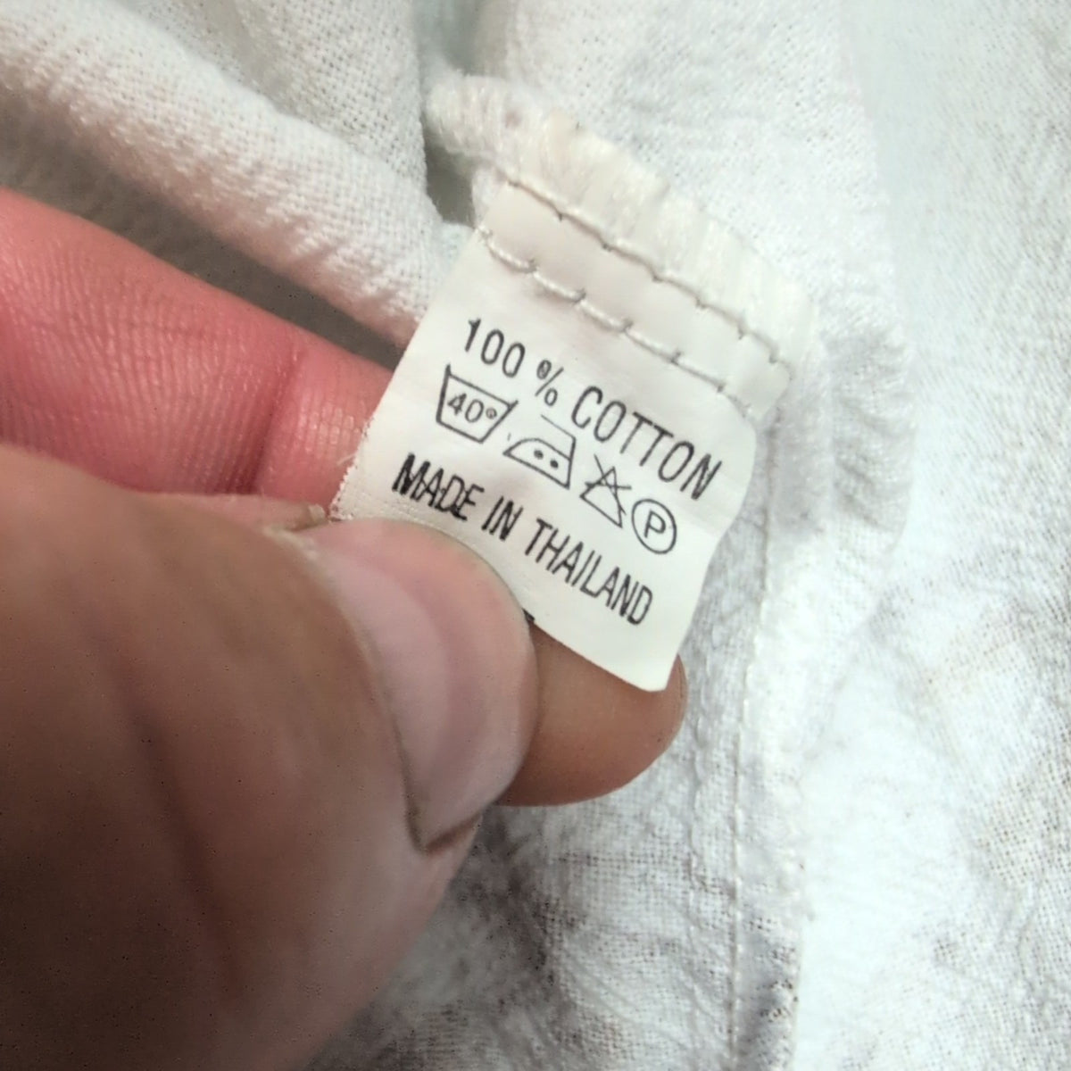 Chemise Hawaïenne Shoreline XL Coton Texturé Blanc Palmiers Puerto Rico