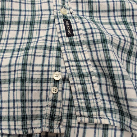 Chemise Dockers verte à carreaux 100% coton manches longues 1 poche XL XXL