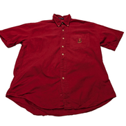 Chemise CHAPS rouge uni manches courtes taille M logo brodé 1 poche homme