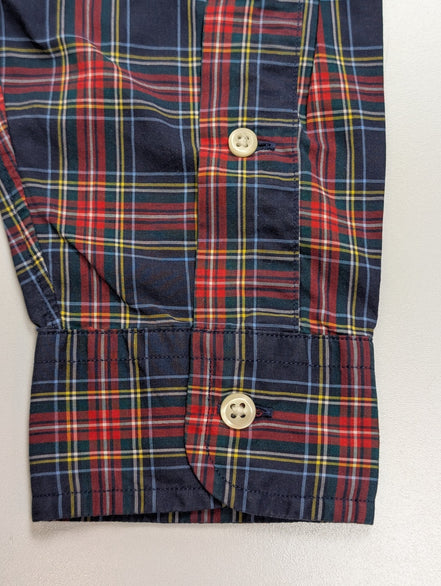 Chemise Ralph Lauren Taille L Carreaux Rouge Bleu Logo Jaune - Excellent État