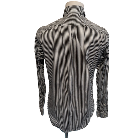 Chemise Ralph Lauren M Noire Rayures Custom Fit Button Down Shirt