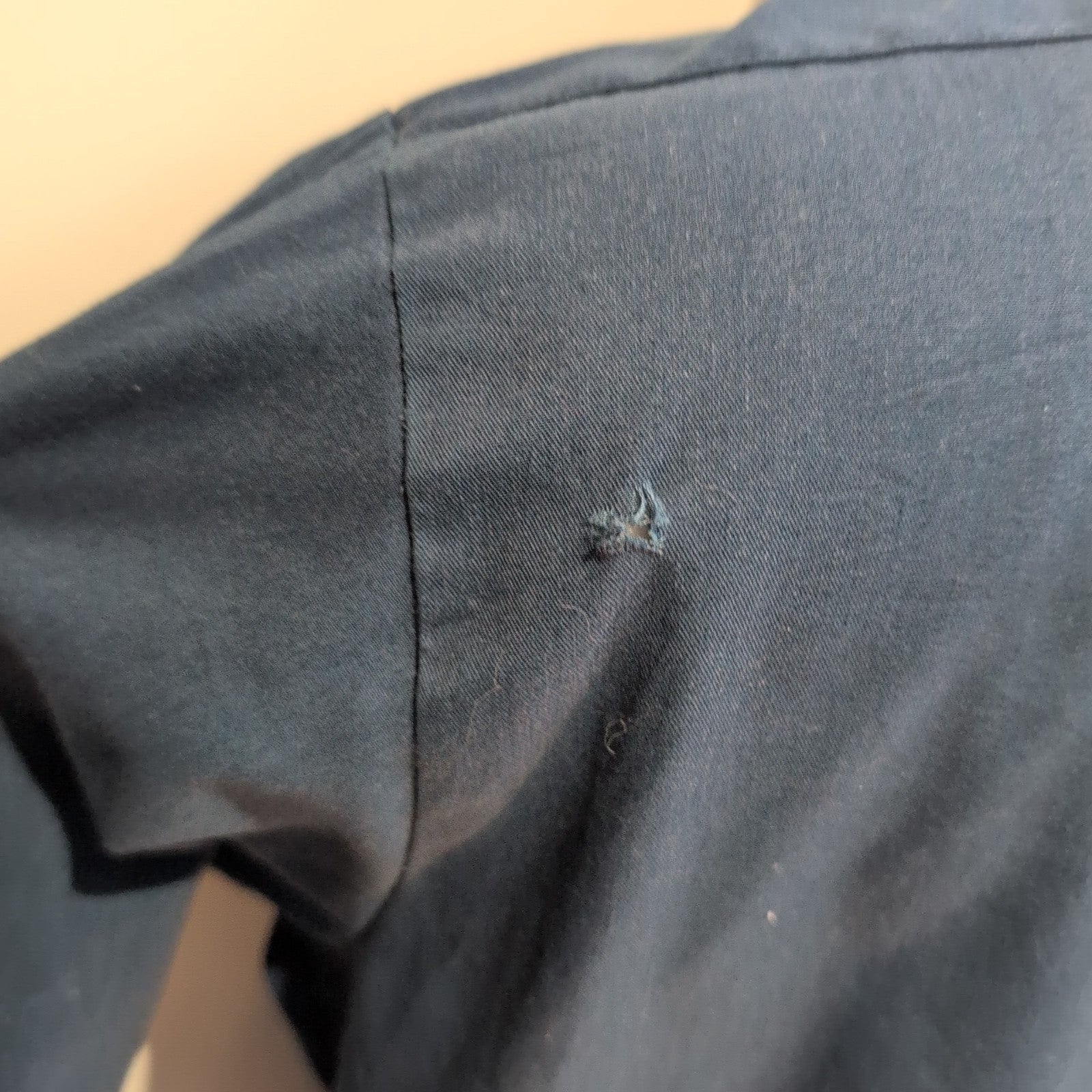 Chemise Dickies Made in USA L XL Bleu Marine Workwear 2 Poches Manches longues
