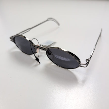 Lunettes de soleil Ovales Noires Y2K Branche Fine Métal UV400