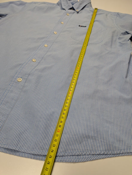 Chemise CHAPS bleu à rayures taille L #257ms
