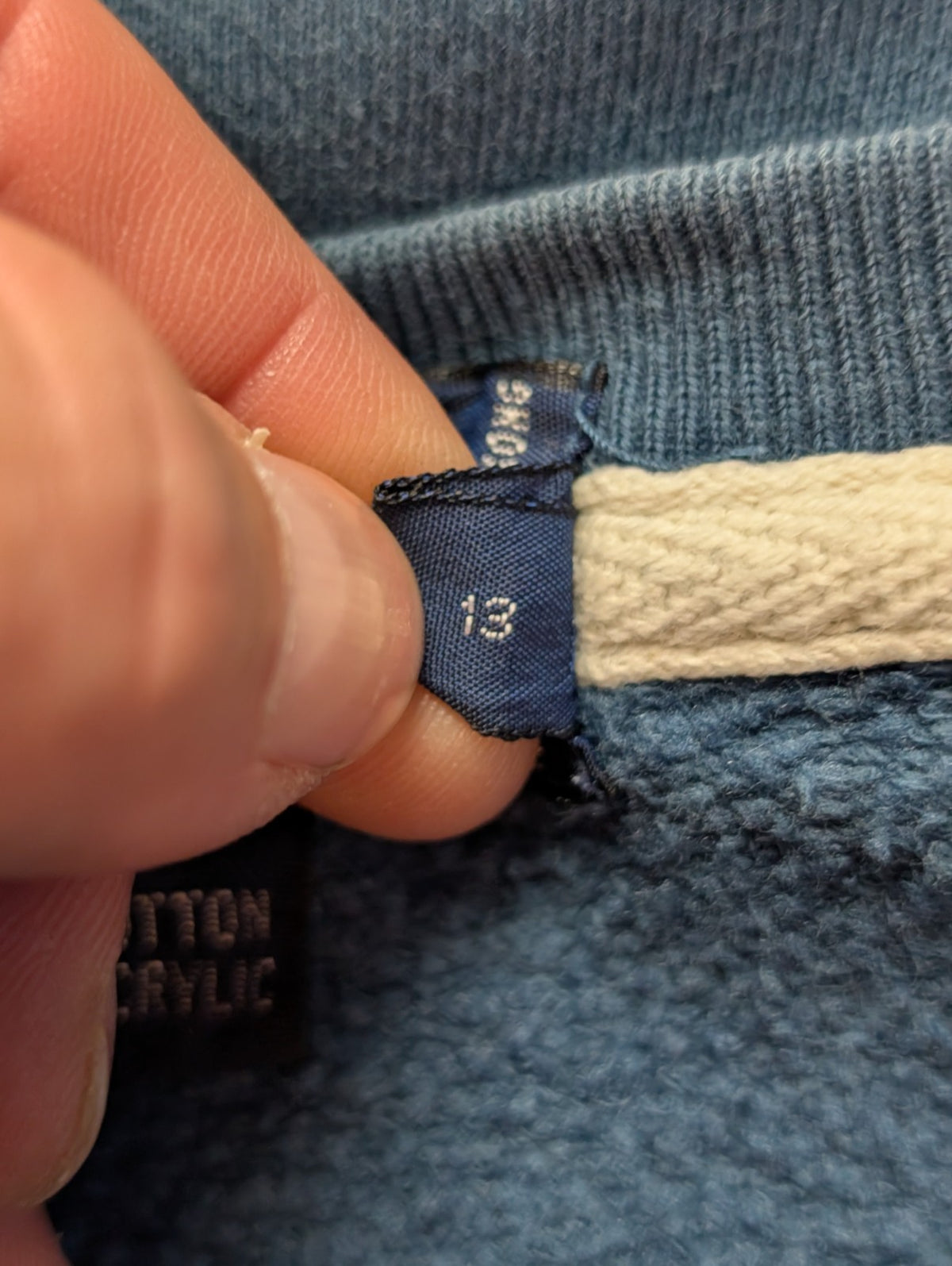 Sweat Polo Ralph Lauren XL XXL bleu marine logo rouge brodé col rond