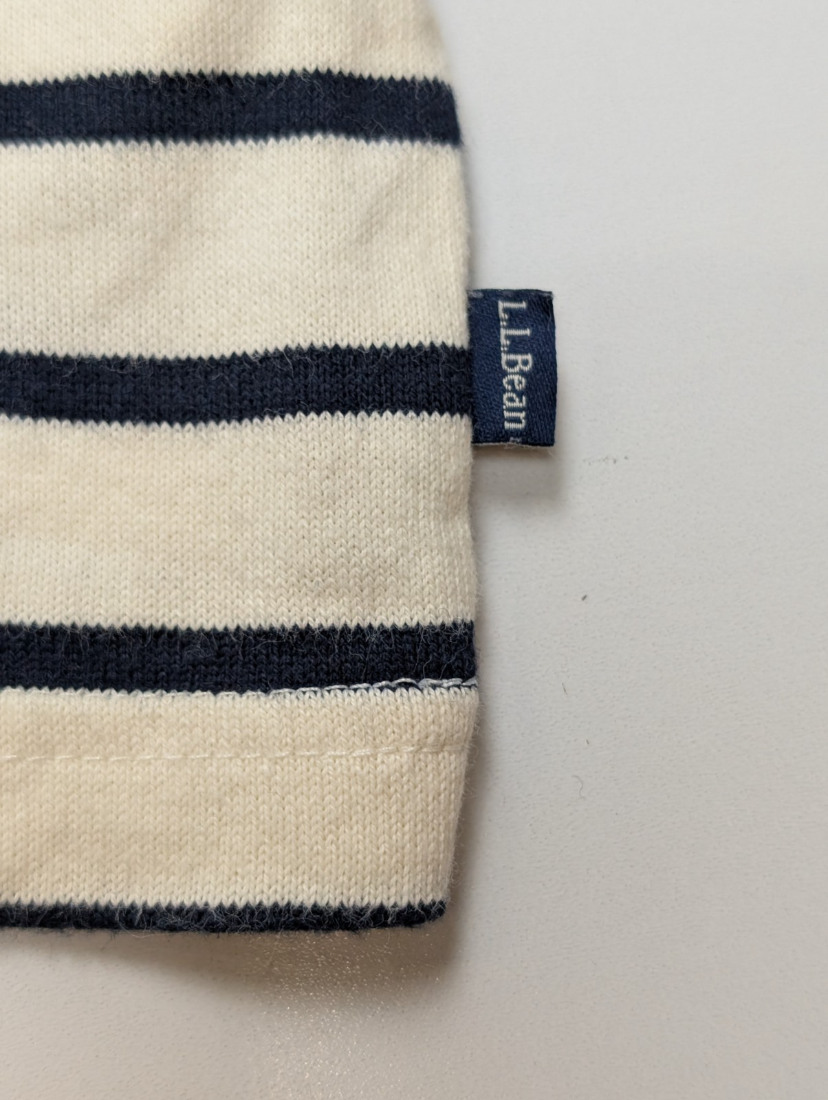 Marinière L.L. Bean Femme Blanc Cassé & Bleu Coupe Oversize - Taille M