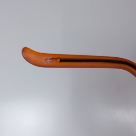 Lunettes de soleil JD Optical Y2K Ovales Sans Monture Ambre Métal Noir Mat