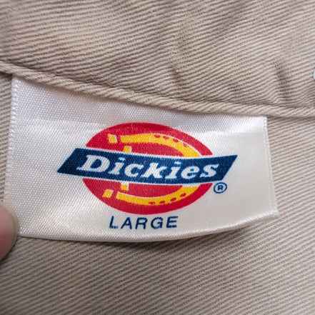 Chemise Dickies Made in USA L Crème 100% Coton Workwear Manches Longues