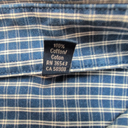 Chemise Tommy Hilfiger Bleu Foncé à Carreaux Manches Longues 1 Poche - Taille XL