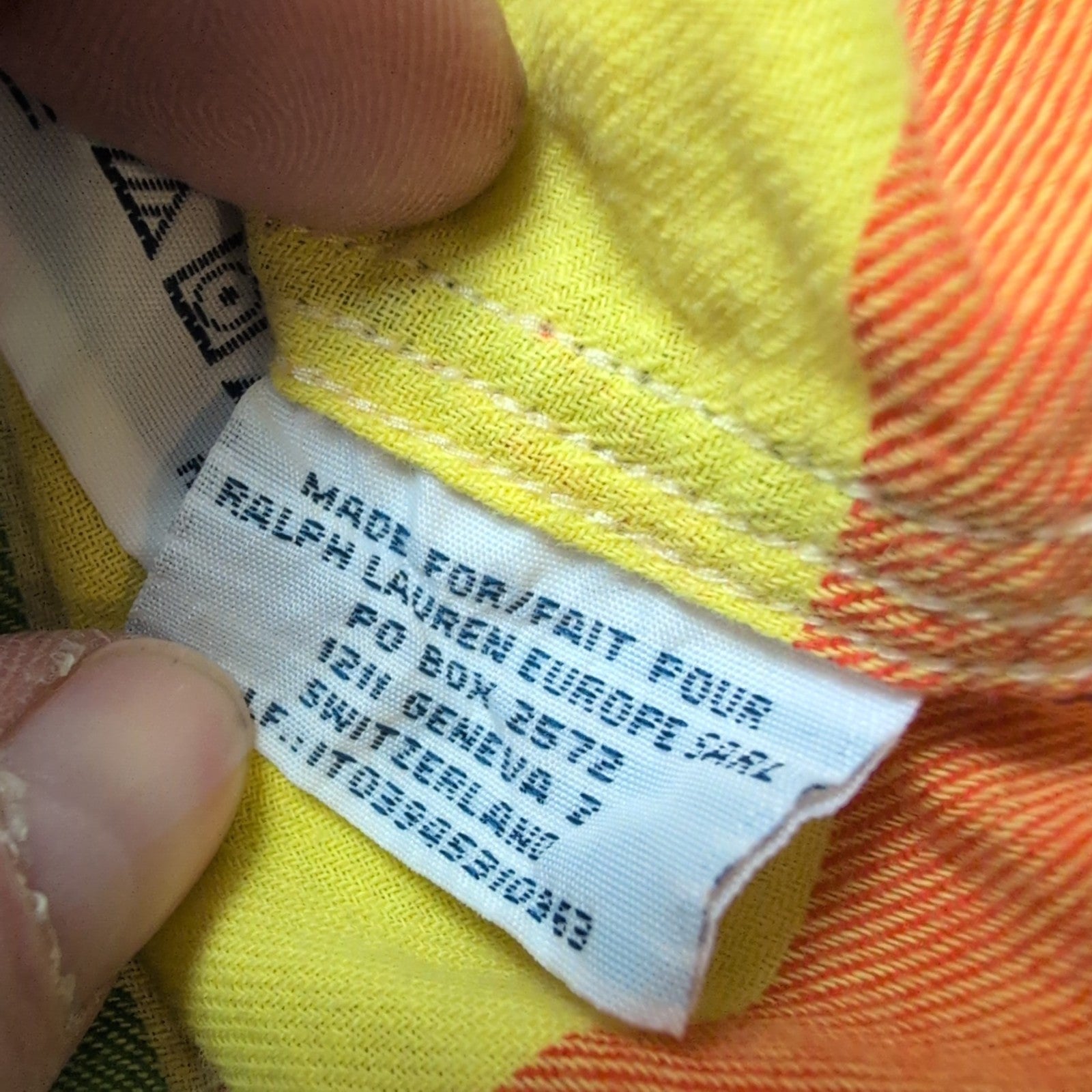 Chemise Polo Ralph Lauren M Multicolore Aztèque Carreaux 2 Poches Coton