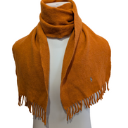 Écharpe Polo Ralph Lauren Orange 100% Laine d'Agneau Italie Argent
