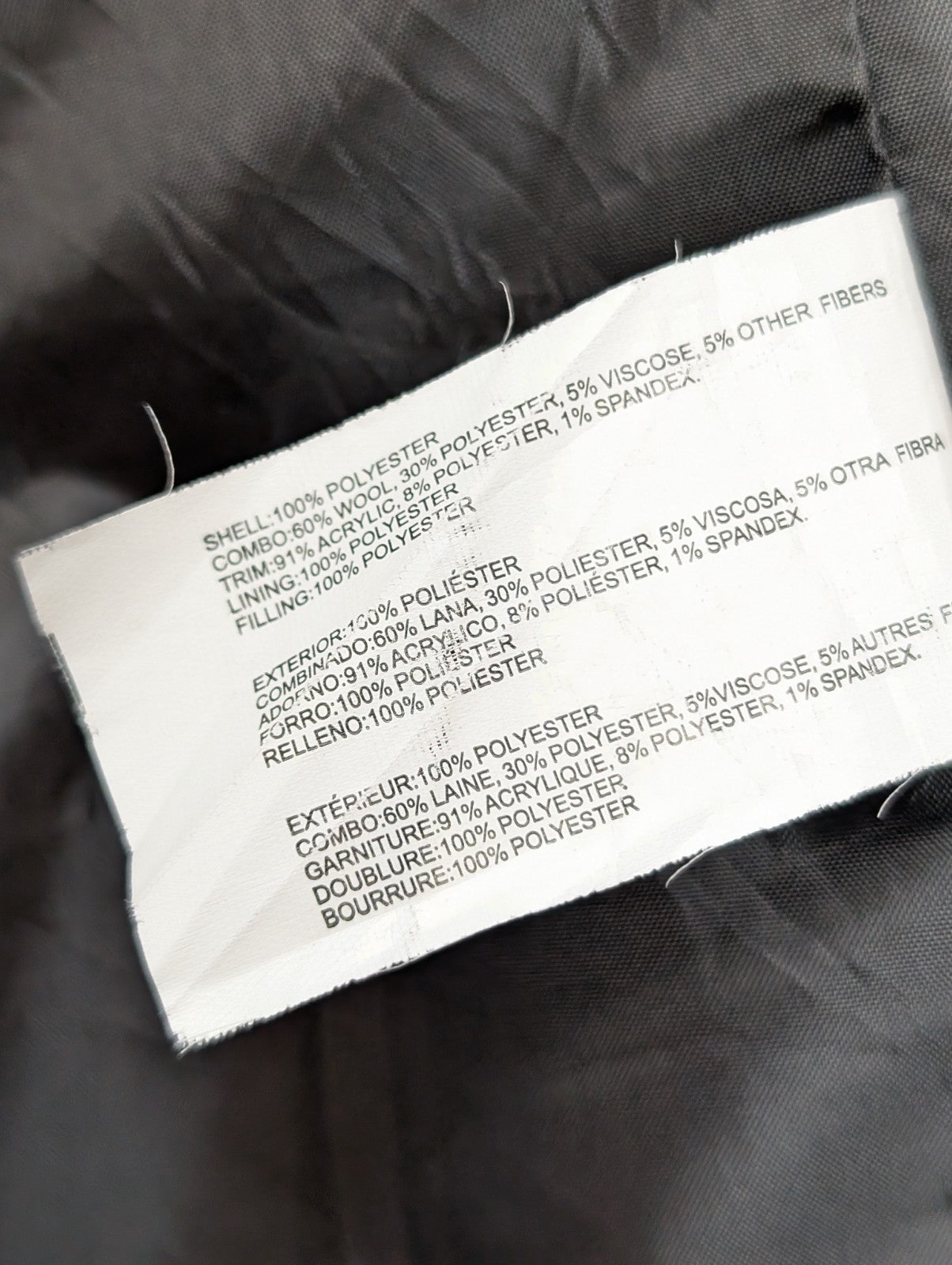 NAUTICA Veste Femme Matelassée S Gris Foncé Boutonnée Hiver Mi-Saison |323BSR