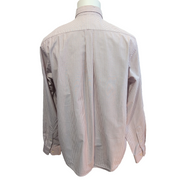 Chemise L.L. Bean à Rayures Bordeaux 100% Coton du Pérou - Taille M/L