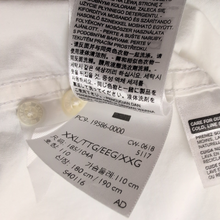 Levi's Chemise Blanche Manches Longues Coton Homme Taille XXL