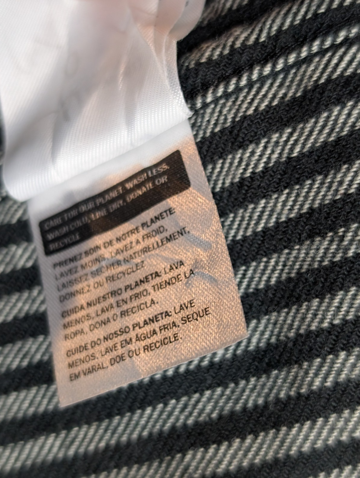 Chemise LEVI'S Relaxed Flanelle Épaisse Rayures Noir & Gris Manches Longues T.M