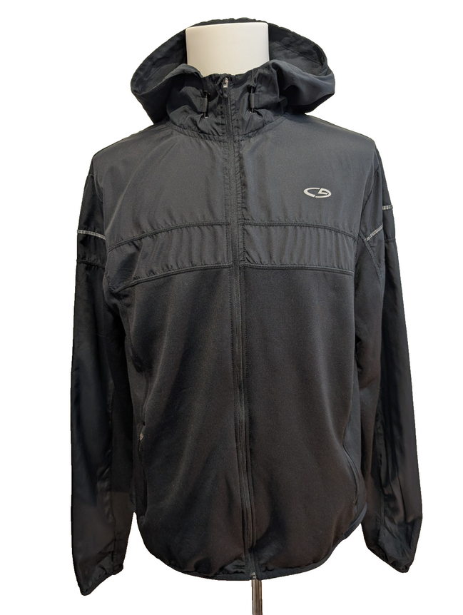 Veste Running homme CHAMPION Noir à Capuche Passe-Pouce - Taille L