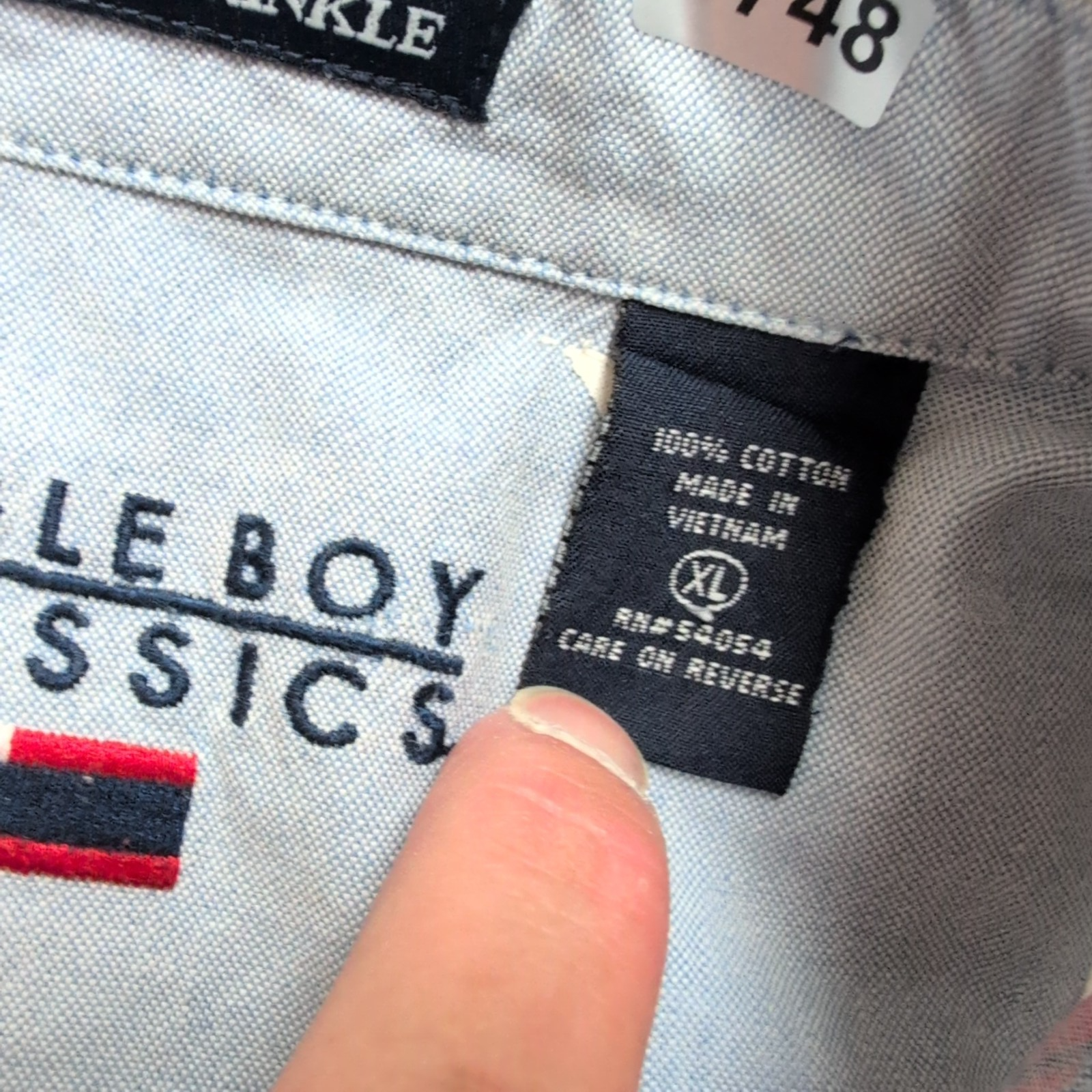 Chemise Bugle Boy Classics XL Rayures Rouge Bleu 100% Coton Vintage