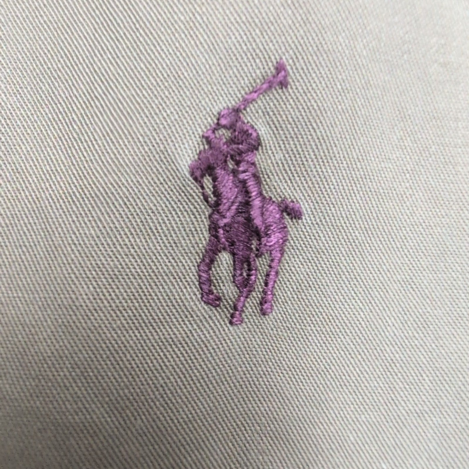 Chemise Ralph Lauren Blake M Kaki Vintage Logo Brodé Made in USA Coton
