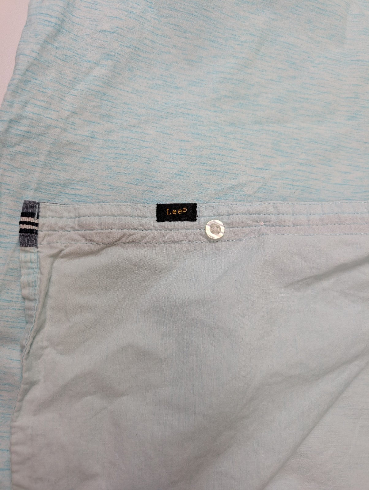 Chemise manches courtes Lee bleu ciel uni Homme taille XXL