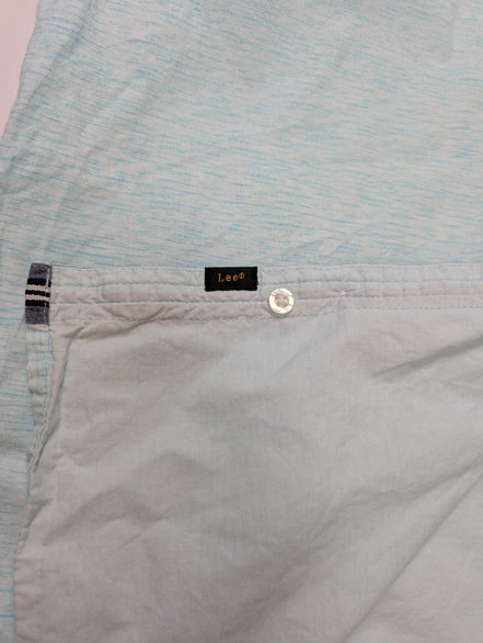 Chemise manches courtes Lee bleu ciel uni Homme taille XXL