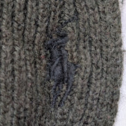 Écharpe Polo Ralph Lauren Longue 2m Kaki Rayures Noires Laine & Cachemire