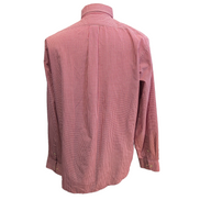 Chemise Chaps Rouge à Petits Carreaux 100% Coton Manches Longues - Taille L/XL