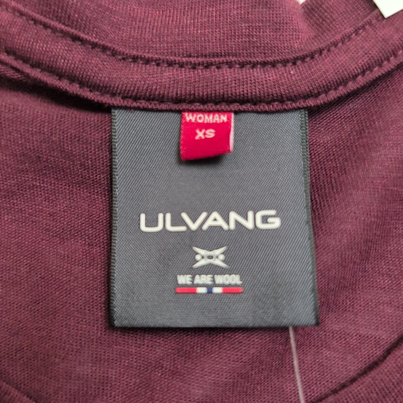 T-shirt Ulvang Femme XS Mérinos Lyocell Bordeaux Manches Courtes Norvège