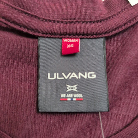 T-shirt Ulvang Femme XS Mérinos Lyocell Bordeaux Manches Courtes Norvège