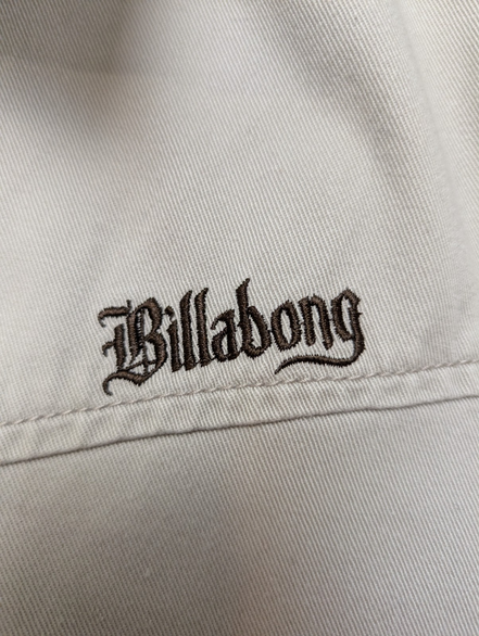Blouson Billabong Homme L Crème Veste Harrington Coton Vintage Logo Brodé Dos