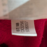 ➜ Sweat à Capuche Adidas Rouge Logo Blanc - Taille L (Ajusté)