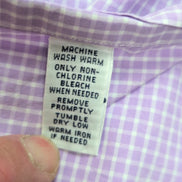 Chemise Ralph Lauren Classic Fit XXL Lilas Carreaux Logo Vert manches longues