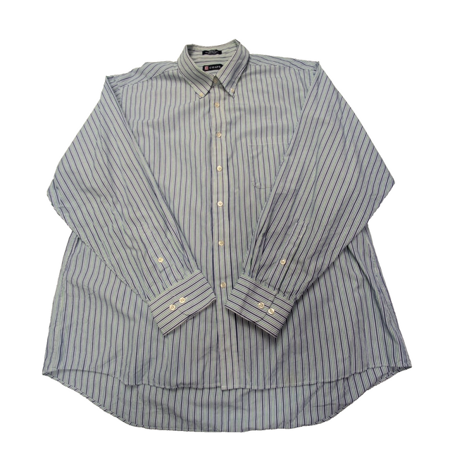 Chemise CHAPS à rayures bleues et vertes taille XXL #58e