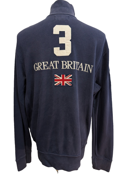 Veste zippée Polo Ralph Lauren Great Britain Bleu Marine Big Poney - Taille L