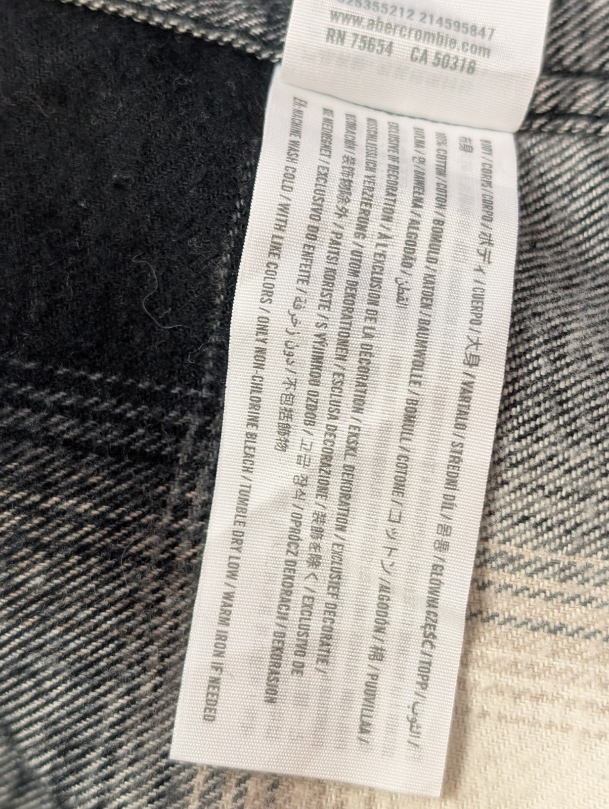 Chemise Flanelle HOLLISTER Homme L Noire Crème Carreaux Ajustée |284S
