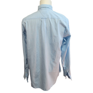 Chemise Tommy Hilfiger Homme Taille M/L Bleu Clair Rayée Coton Poche