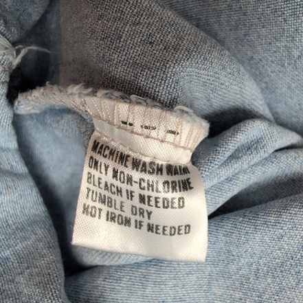 Chemise Levi's Vintage Denim Jean Bleu Clair Poches Taille L manches longues