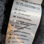 Pull Carhartt Col Rond Laine Épaisse Bleu Gris Vintage Femme Taille S