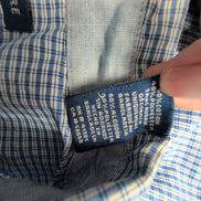 Chemise CHAPS à carreaux bleus manches courtes homme taille M