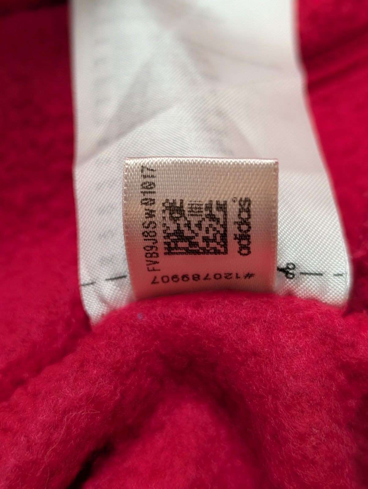 ➜ Sweat à Capuche Adidas Rouge Logo Blanc - Taille L (Ajusté)