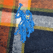 Chemise Flanelle Stretch US POLO ASSN S Coton Tartan Bleu Vert Casual |280S